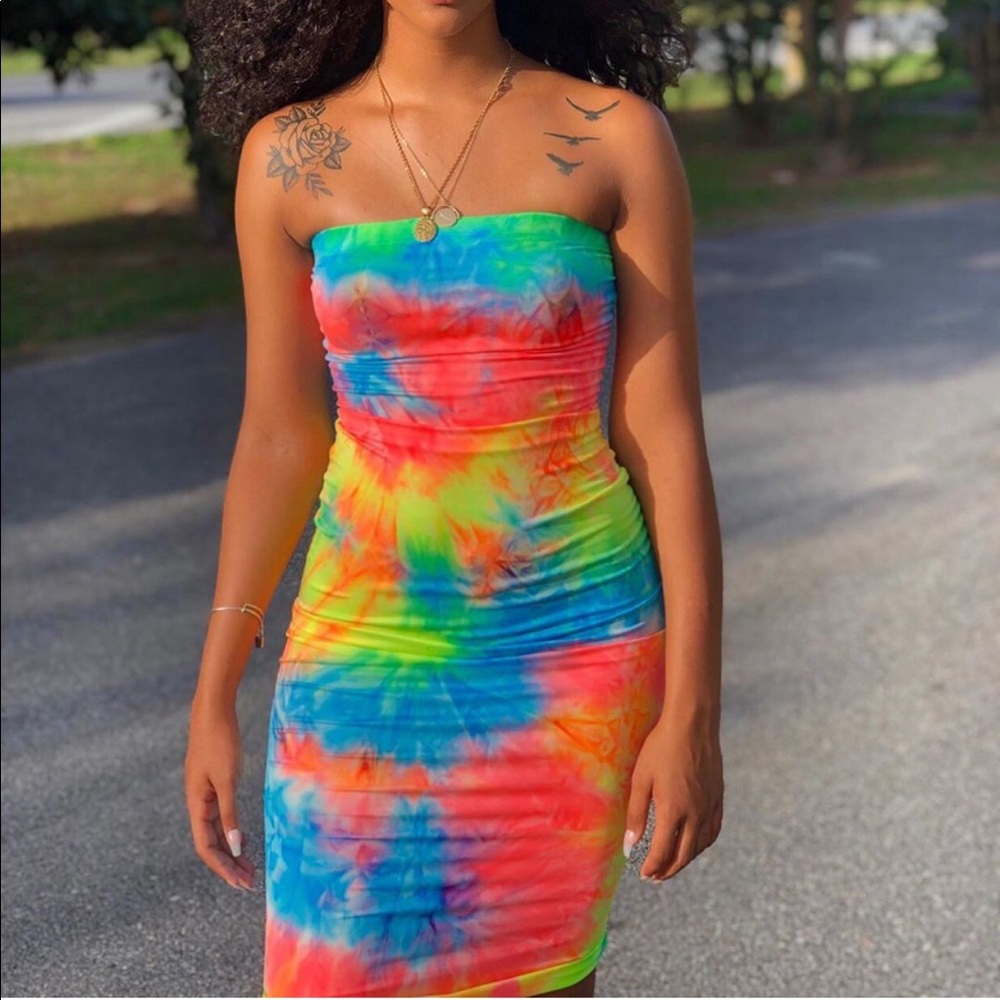 Rainbow Fitting Dress